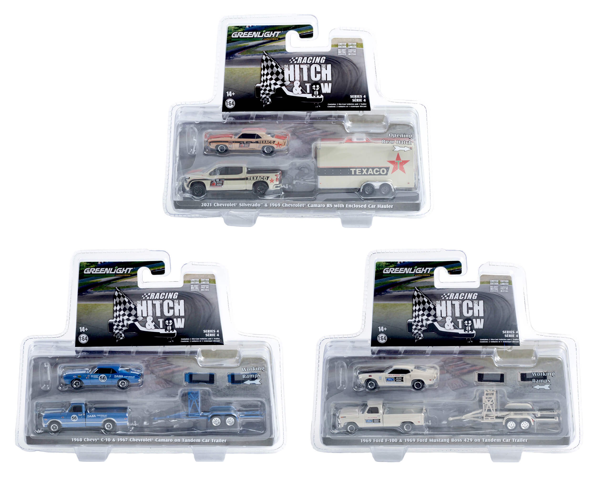 Lote De Modelos Racing Hitch Tow Series Greenlight