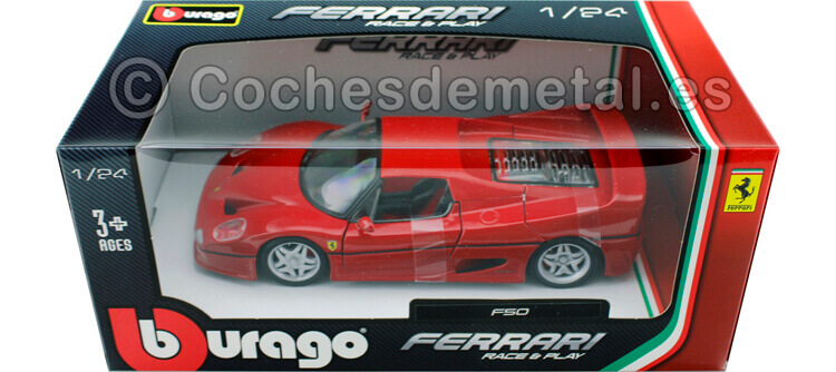 1995 Ferrari F50 Coupe Rojo 1:24 Bburago 18-26010