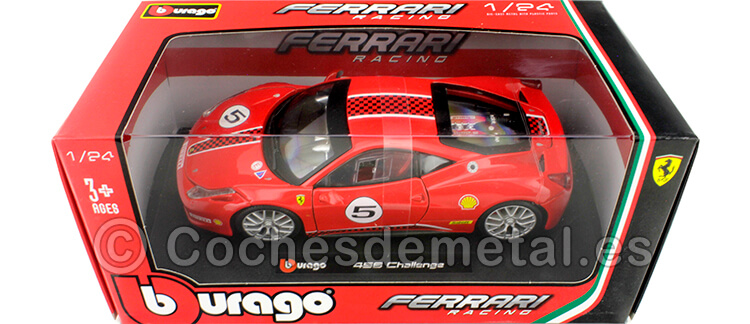 2012 Ferrari 458 Challenge Nº5 Rosso Corsa 1:24 Bburago 18-26302