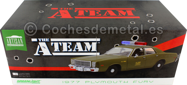 1983 Plymouth Fury Policia Militar A-Team Equipo-A 1:18 Greenlight 19053