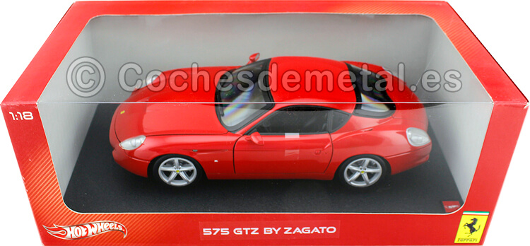 2006 Ferrari 575 GTZ Zagato Rojo 1:18 Hot Wheels P9887