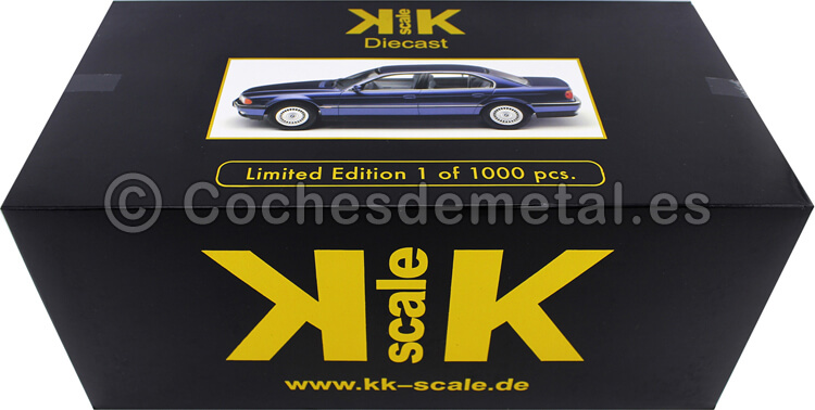 1994 BMW 740i E38 Serie 7 Azul Metalizado 1:18 KK-Scale 180362