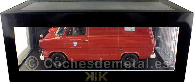 1965 Ford Transit Furgoneta Bomberos de Westfalia Rojo 1:18 KK-Scale 180495