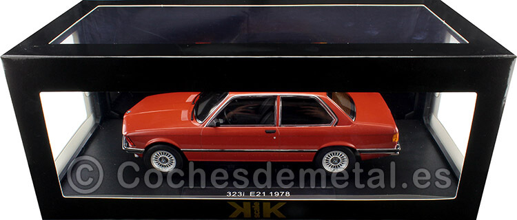 1975 BMW 323i Serie 3 (E21) Rojo/Bronce Metalizado 1:18 KK-Scale 180651