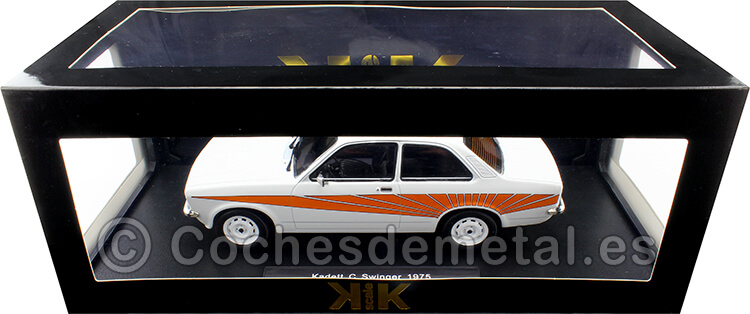 1973 Opel Kadett C Swinger Blanco/Naranja 1:18 KK-Scale 180671