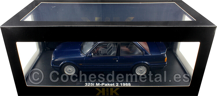 1988 BMW 325i (E30) Acabado M 2 Azul Oscuro Metalizado 1:18 KK-Scale 180931