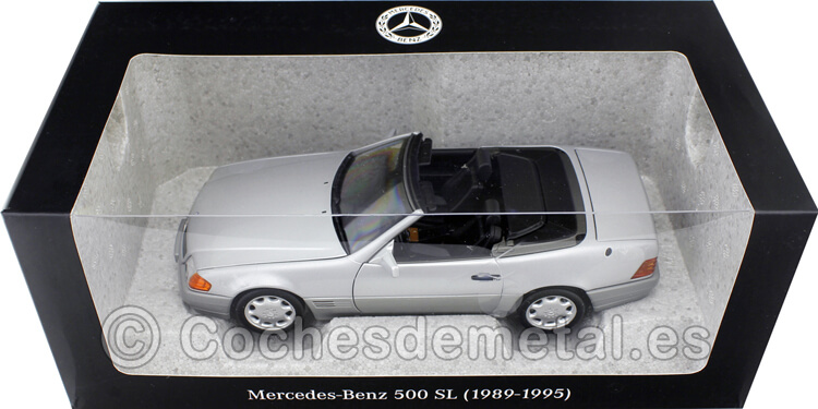 1989 Mercedes-Benz 500 SL Convertible (R129) Metallic Silver 1:18 Dealer Edition B66040656