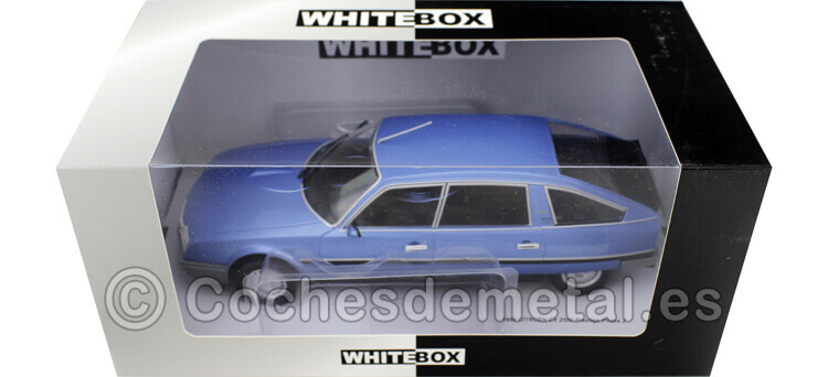 1986 Citroen CX 2500 Prestige Phase 2 Metallic Blue 1:24 WhiteBOX 124027