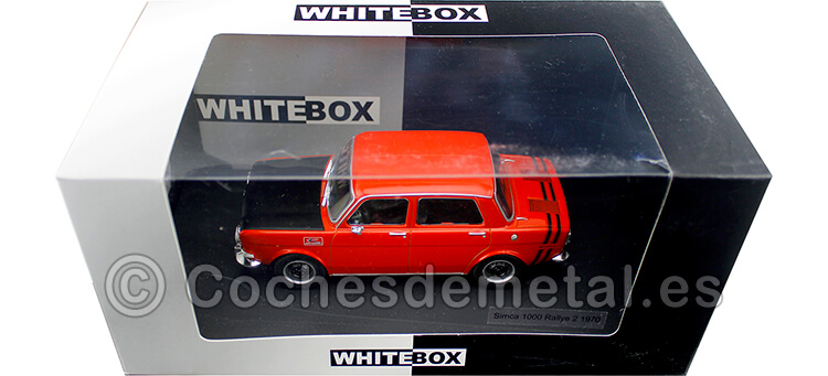 1970 Simca 1000 Rallye 2 Año de construcción 1970 Rojo/Negro 1:24 WhiteBox 124050
