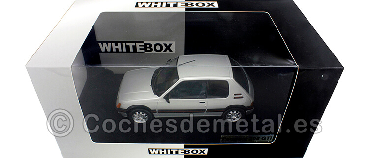 1988 Peugeot 205 1.9 GTI Gris Metalizado 1:24 WhiteBox 124063