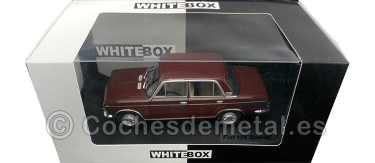 1971 Fiat 125 Special Rojo Oscuro 1:24 WhiteBox 124075