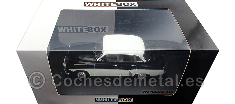 1965 Wartburg 312 Negro/Blanco 1:24 WhiteBox 124096