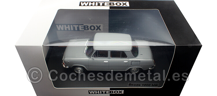 1964 Skoda 1000 MB Gris Claro 1:24 WhiteBox 124097