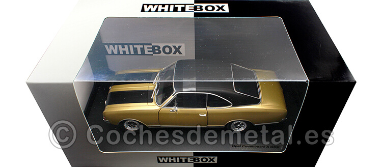 1970 Opel Commodore A GS/E Coupe Oro/Negro 1:24 WhiteBox 124105