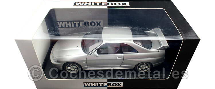 1997 Nissan Skyline GT-R (R33) Gris Metalizado 1:24 WhiteBox 124110