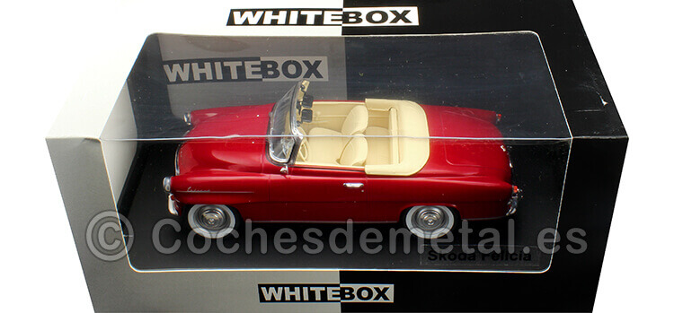 1954 Skoda Felicia Cabriolet Rojo 1:24 WhiteBox 124154