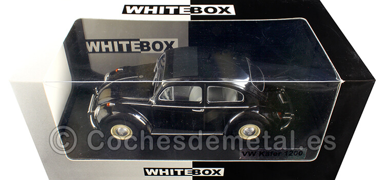 1960 Volkswagen VW Beetle Käfer 1200 Negro 1:24 WhiteBox 124177