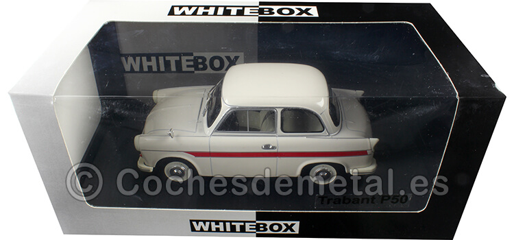 1959 Trabant P50 Blanco/Rojo 1:24 WhiteBox 124186