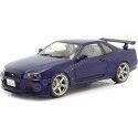 Cochesdemetal.es 1999 Nissan Skyline GT-R (R34) Púrpura Medianoche 1:18 Solido S1804303