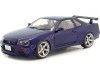 Cochesdemetal.es 1999 Nissan Skyline GT-R (R34) Púrpura Medianoche 1:18 Solido S1804303