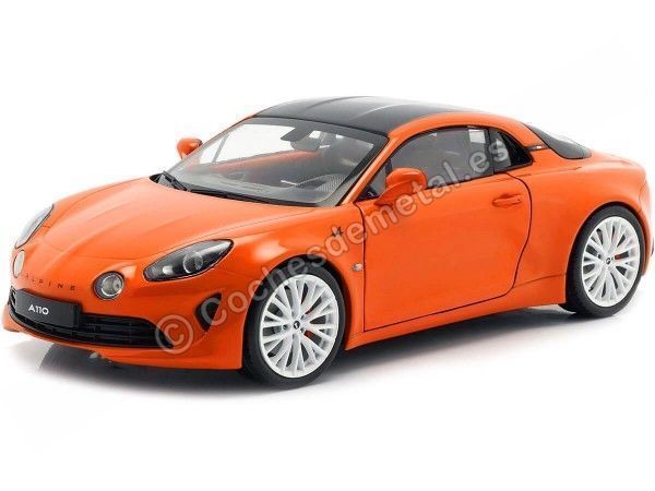 Cochesdemetal.es 2021 Alpine A110S Pure Color Edition Naranja Sanguina 1:18 Solido S1801609
