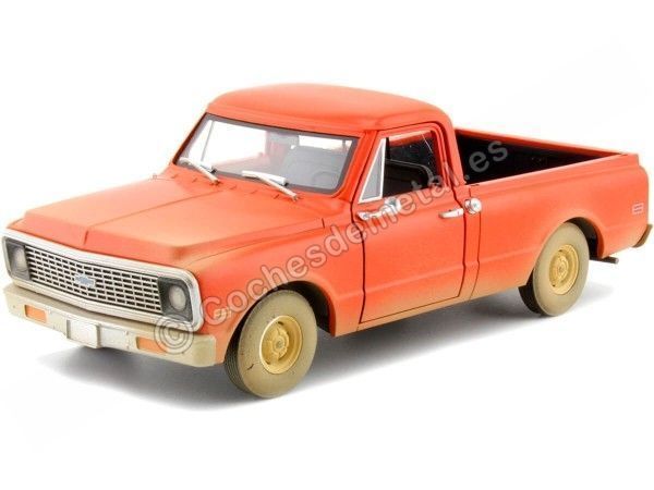 CARSDEMETAL.ES 1971 Chevrolet C-10 Pickup "The Day of the Red" Red 1:24 Greenlight 84131