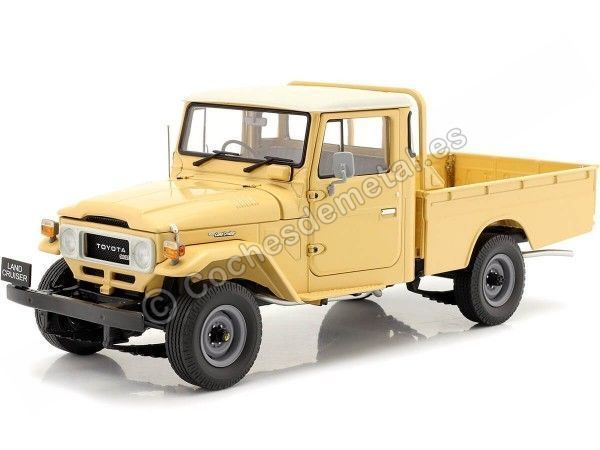 Cochesdemetal.es 1980 Toyota Land Cruiser 40 4x4 Pickup Beige 1:18 Kyosho KY08958BE