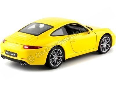 Cochesdemetal.es 2012 Porsche 911 (991) Carrera S Amarillo 1:24 Welly 24040 2