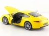 Carsdemetal.es 2012 Porsche 911 (991) Race jaune 1:24 Wellly 24040