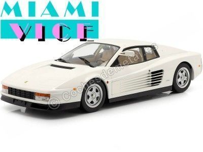 1984 Ferrari Testarossa Monospecchio MK1 "Miami Vice" Blanco 1:18 KK-Scale 180502 Cochesdemetal.es