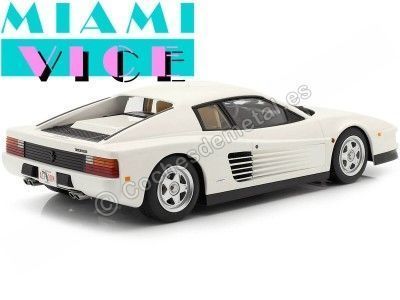 1984 Ferrari Testarossa Monospecchio MK1 "Miami Vice" Blanco 1:18 KK-Scale 180502 Cochesdemetal.es 2