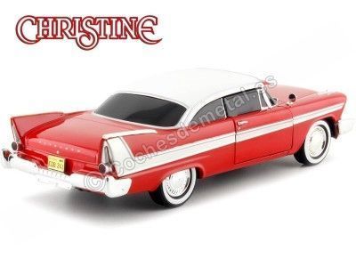 Cochesdemetal.es 1958 Plymouth Fury "Christine Versión Malvado" Rojo/Blanco 1:24 Greenlight 84082 2