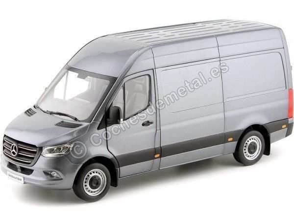 Cochesdemetal.es 2018 Mercedes-Benz Furgoneta Sprinter Metallic Gray 1:18 Dealer Edition B66004163