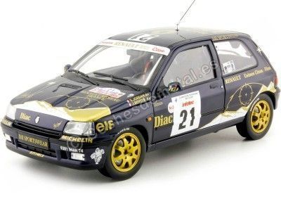 1993 Renault Clio Williams Nº21 Jordan/Boyere Rally Tour de Corse 1:18 Norev 185228 Cochesdemetal.es