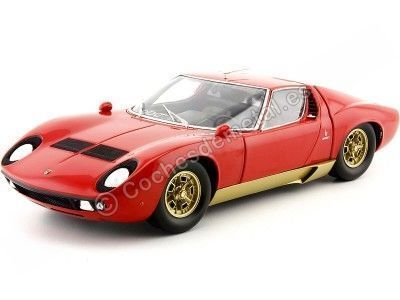 Cochesdemetal.es 1968 Lamborghini Miura P400S Rojo/Dorado 1:18 Kyosho 08316R