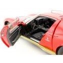 Cochesdemetal.es 1968 Lamborghini Miura P400S Rojo / Dorado 1:18 Kyosho 08316r