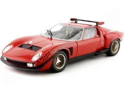 1970 Lamborghini Miura SVR Rojo/Negro 1:18 Kyosho 08319R Cochesdemetal.es