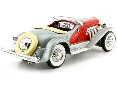 Cochesdemetal.es 1935 Duesenberg SSJ Speedster Rojo / Gris 1:18 Auto World AW279 2