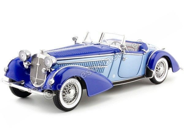 Cochesdemetal.es 1939 Horch 855 Special Roadster Azul Bitono 1:18 Sun Star 2408