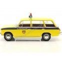 CARSDEMETAL.ES 1970 LADA 2102 (siège 124 Familier) "Police USS" Jaune / Bleu 1:18 Triple-9 1800233