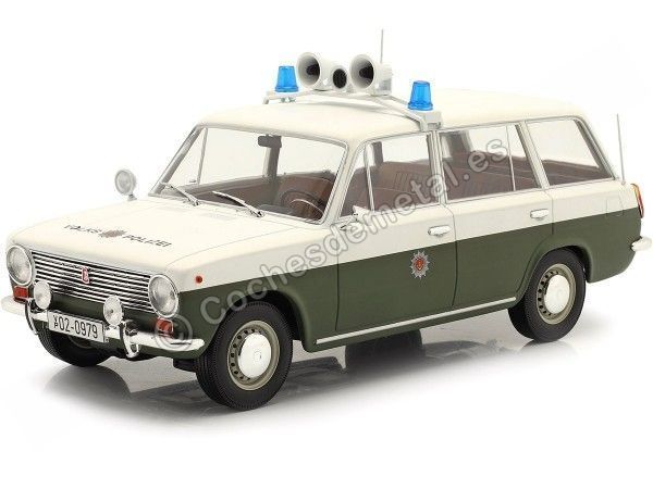 Cochesdemetal.es 1970 Lada 2102 (Seat 124 Familiar) "Policia Berlin Oriental" 1:18 Triple-9 1800230