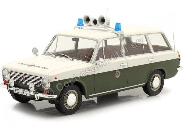 CARSDEMETAL.ES 1970 Lada 2102 (siège 124 Familier) "Police Berlin Oriental" 1:18 Triple-9 1800230