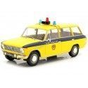 CARSDEMETAL.ES 1970 LADA 2102 (siège 124 Familier) "Police USS" Jaune / Bleu 1:18 Triple-9 1800233