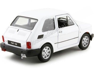 Cochesdemetal.es 1972 Fiat 126 (Seat 126) Blanco 1:21 Welly 24066 2