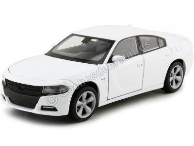 2016 Dodge Charger R/T Blanco 1:24 Welly 24079 Cochesdemetal.es