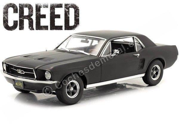 Cochesdemetal.es 1967 Ford Mustang Coupe "Creed. La leyenda de Rocky" Negro Mate 1:18 Greenlight 13611