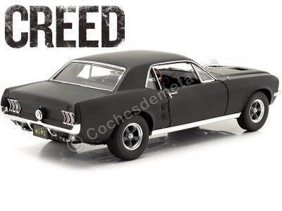 1967 Ford Mustang Coupe "Creed. La leyenda de Rocky" Negro Mate 1:18 Greenlight 13611 Cochesdemetal.es 2