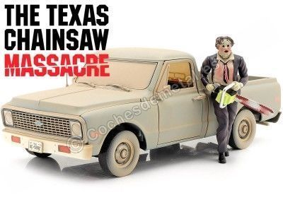 Cochesdemetal.es 1974 Chevrolet C-10 "La Matanza de Texas + Figura con Careta y Motosierra" 1:18 Highway-61 18022