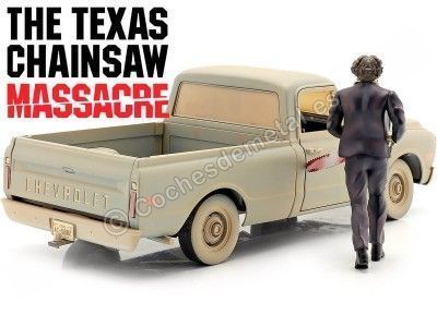 Cochesdemetal.es 1974 Chevrolet C-10 "La Matanza de Texas + Figura con Careta y Motosierra" 1:18 Highway-61 18022 2