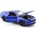 Cochesdemetal.es 2015 Ford Mustang GT Metallic Blue 1:24 Welly 24062